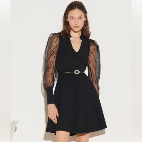 Sandro Dresses & Skirts - 🇫🇷SANDRO silk sleeve dress